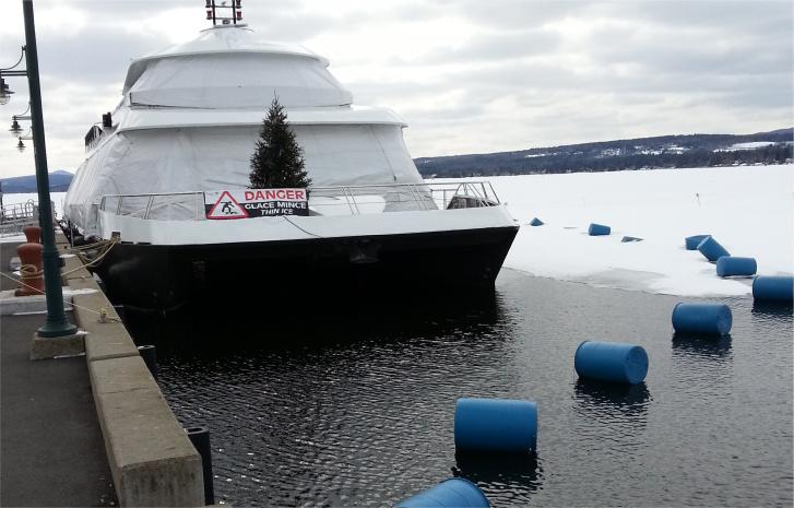 Charger l'image dans la galerie, Boat in water in winter