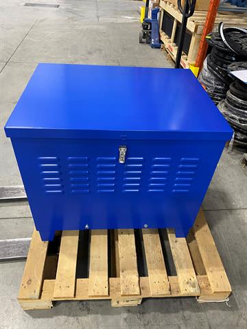 Clearance - Blue steel cabinet for compressors